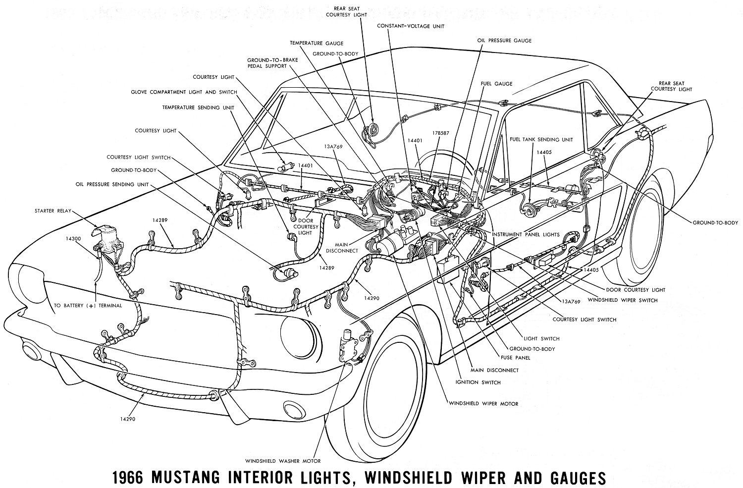 Courtesy Light Wiring Diagram For 1966 Mustang | Wiring Library