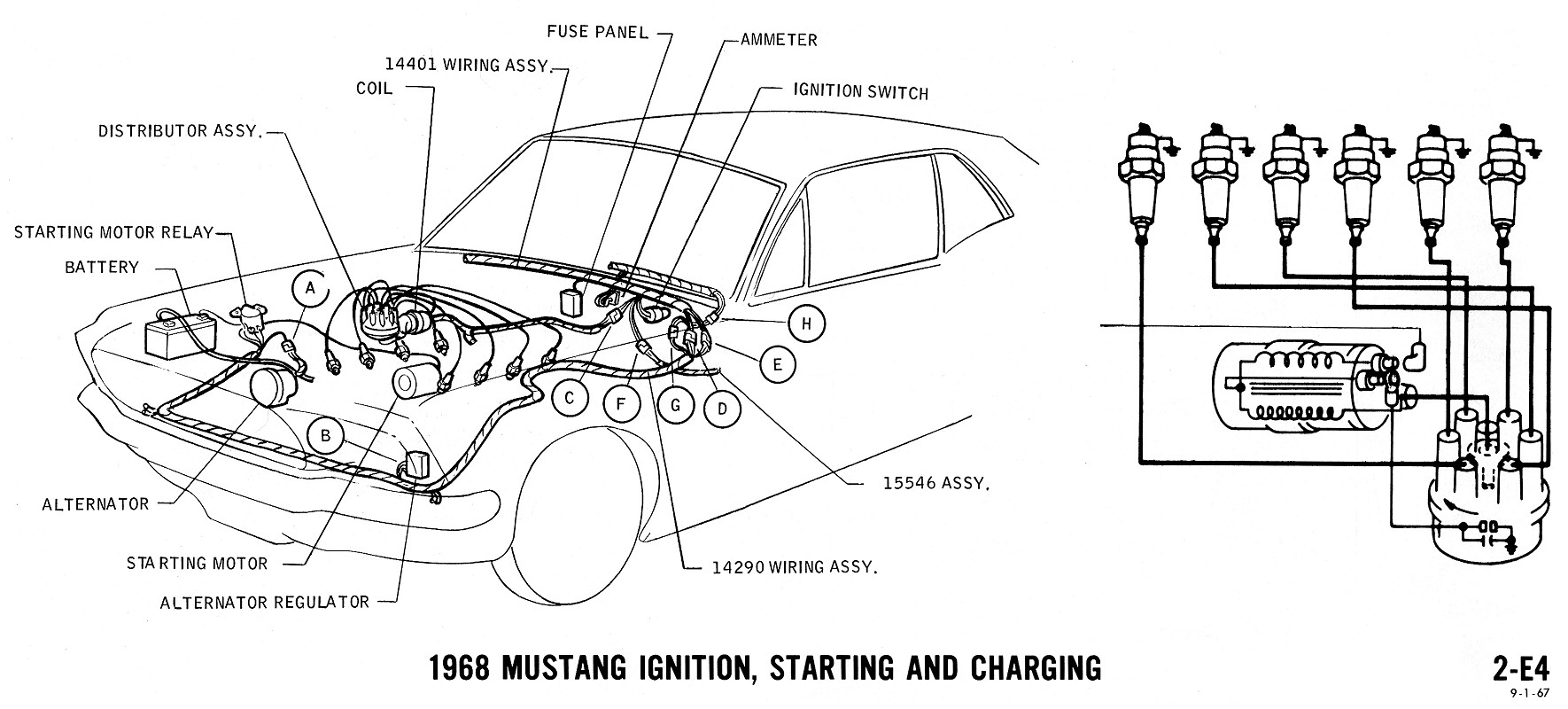 1968 Mustang Wiring Diagrams And Vacuum Schematics