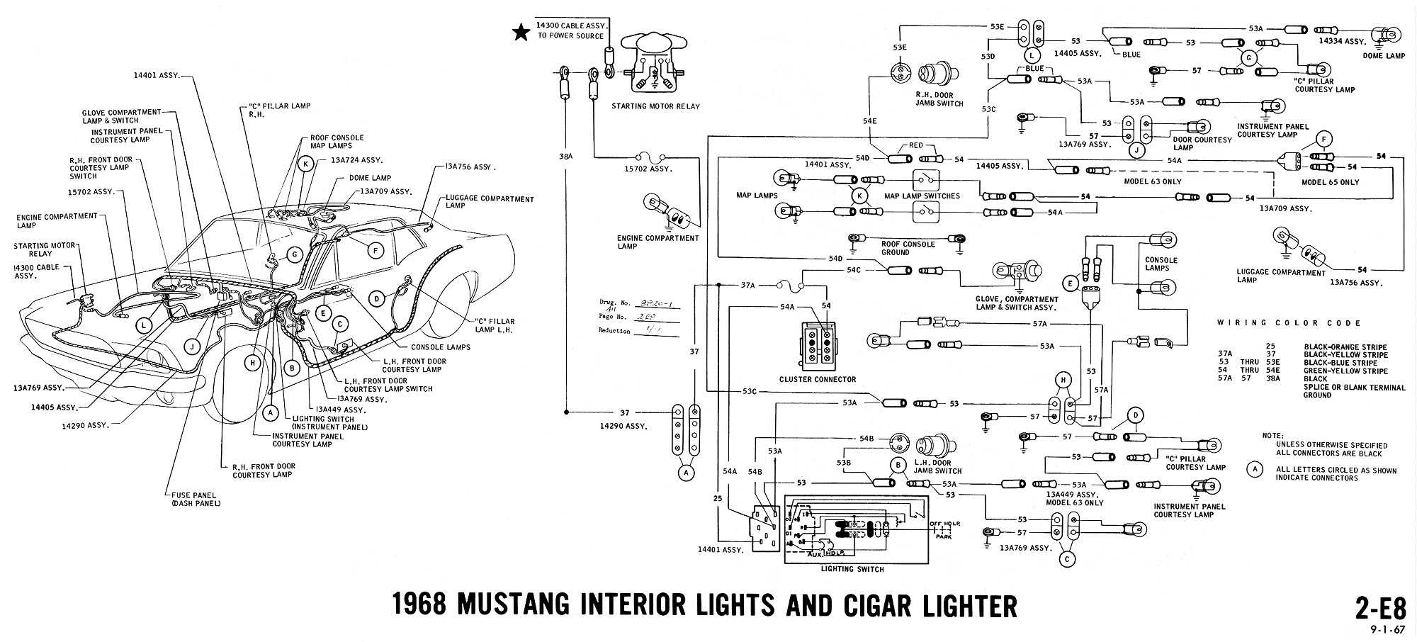 1968 Mustang Wiring Diagrams And Vacuum Schematics