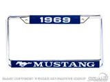 1969 Mustang Yaer Dated License Plate Frame ACC-LPF-69