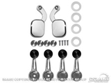 1968 Mustang Coupe/Convertible Handles Set with Black Knobs KIT-DH-8-BK